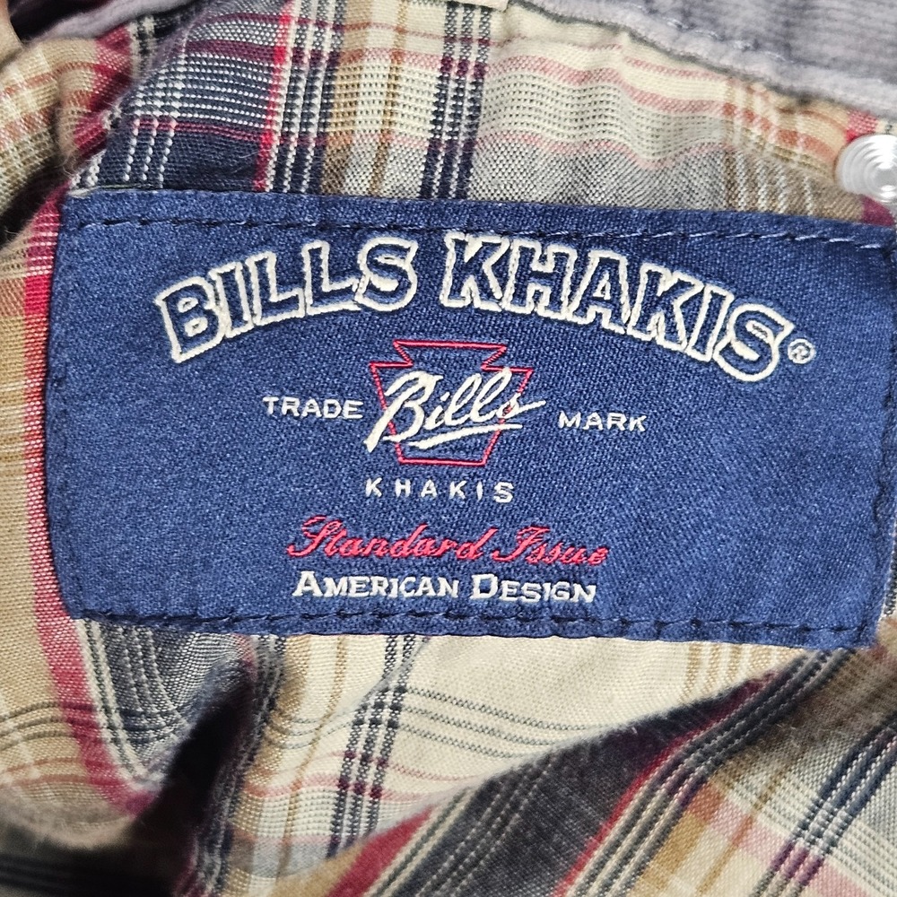 Bills Khakis Pants Mens 42x30 (Fits 40x28) Gray Corduroy Straight Leg Stretch - Picture 3 of 14